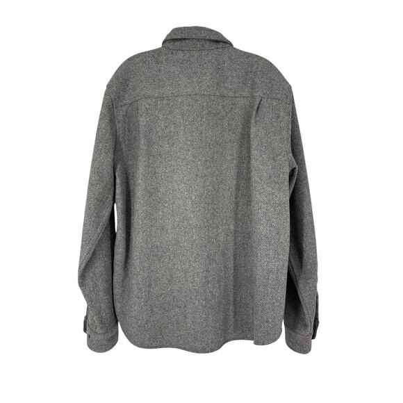 N.E. Limited Wool Blend Tweed Mens Jacket Shacket NWT Large Gray Campcore Cabin - Picture 4 of 14